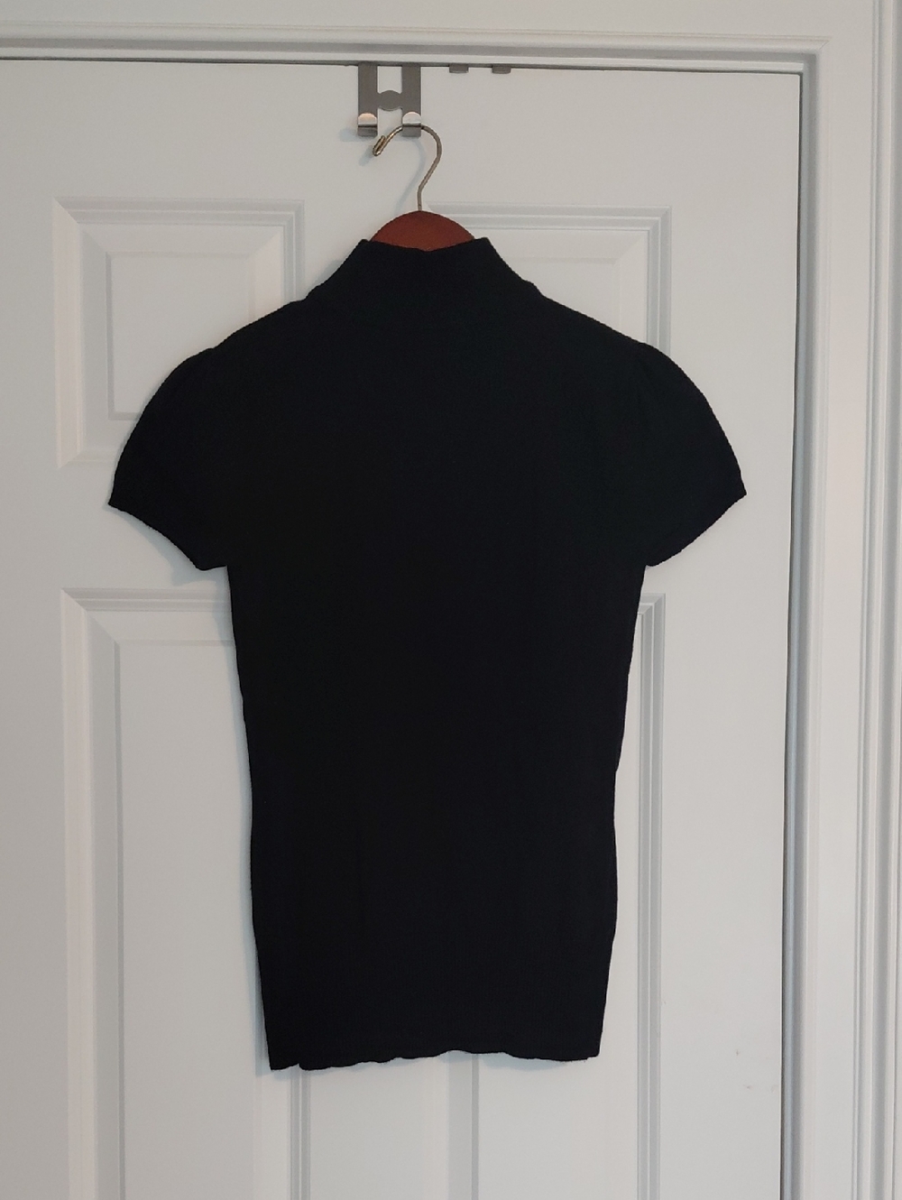 Forever 21 Black Short Sleeve Turtleneck, Size S - Picture 2 of 3